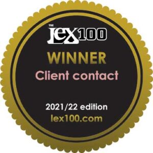 Lex 100 Winner: Client contact